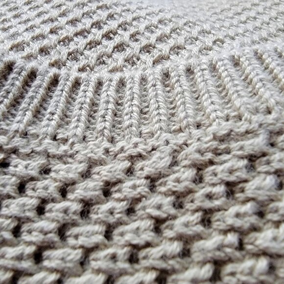 Oversized Knit Sweater With Drop Sleeves & Front Pockets In Sage Green Size XL - Picture 7 of 10